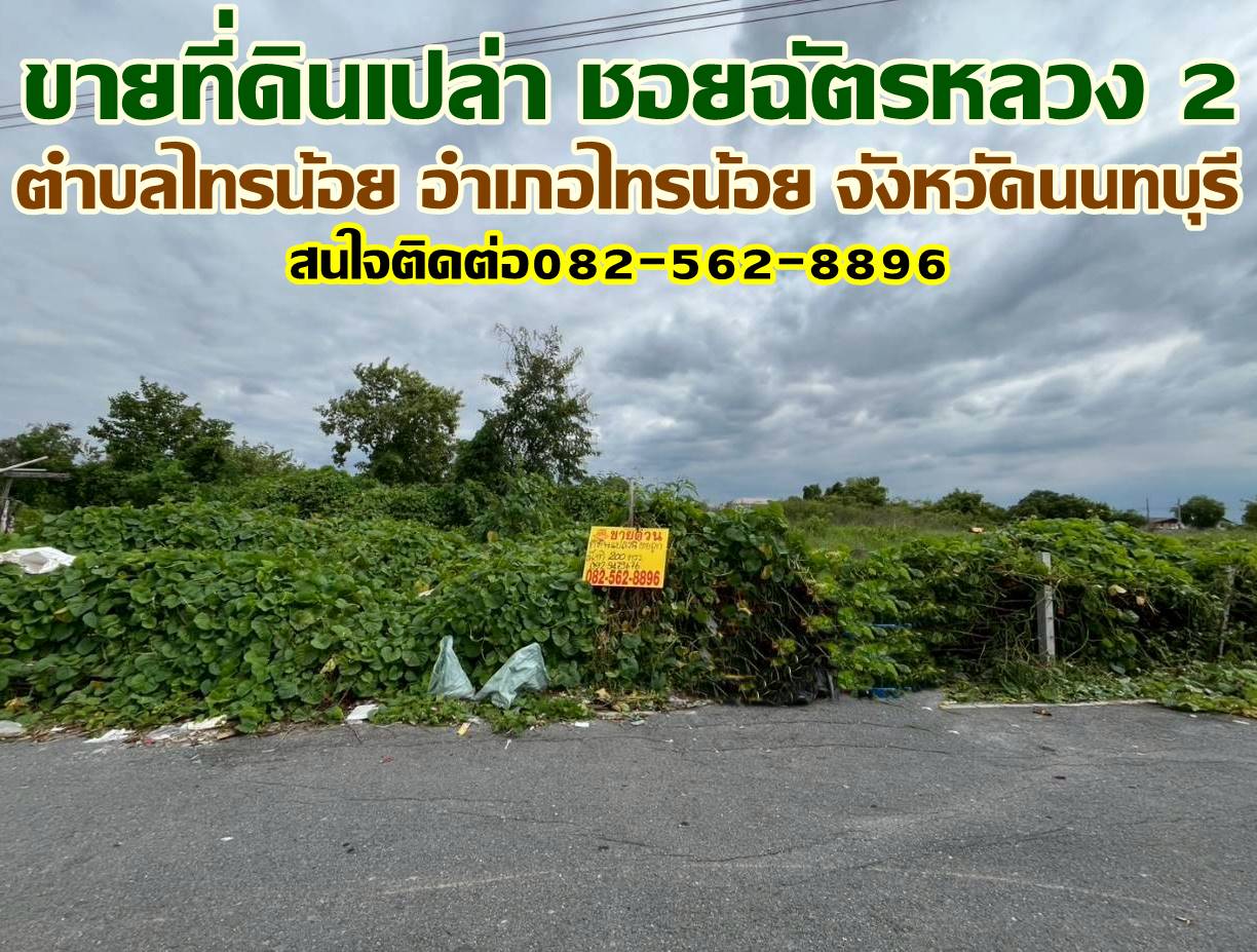 ขายที่ดินเปล่า ซอยฉัตรหลวง 2 ไทรน้อย นนทบุรี
